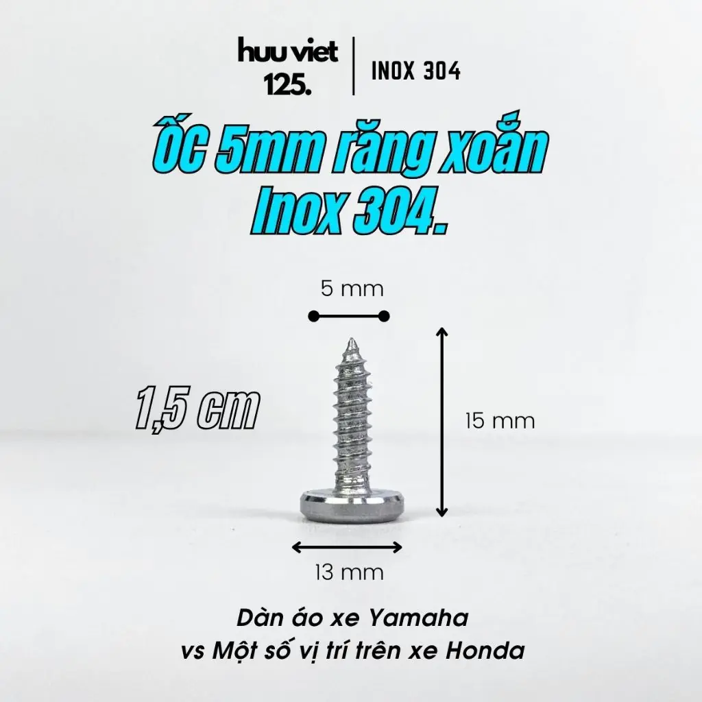 Ốc dàn áo 5li15 xoắn