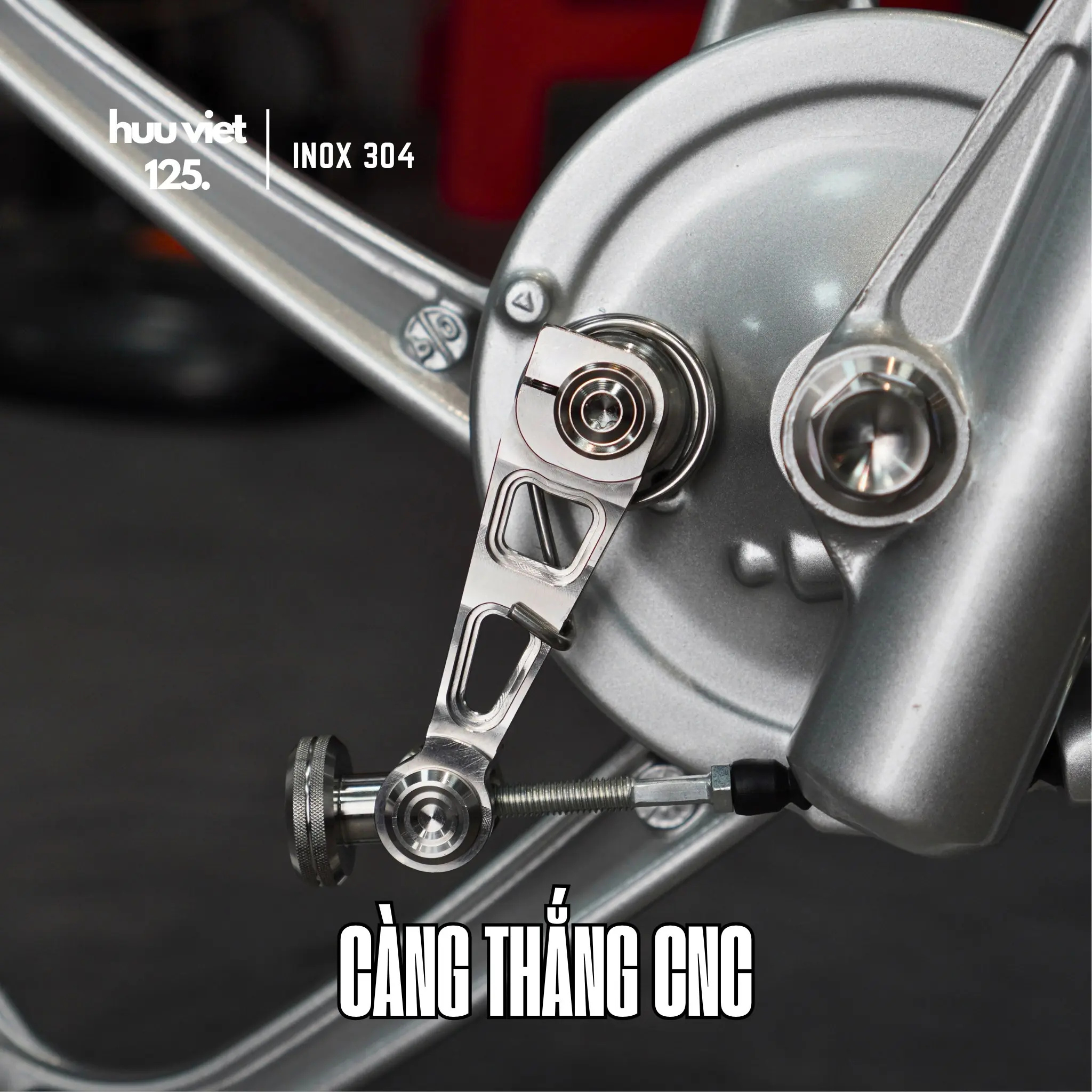 Càng thắng Inox 304 CNC nguyên khối Wave, Dream, Future, Sirius, Ex
